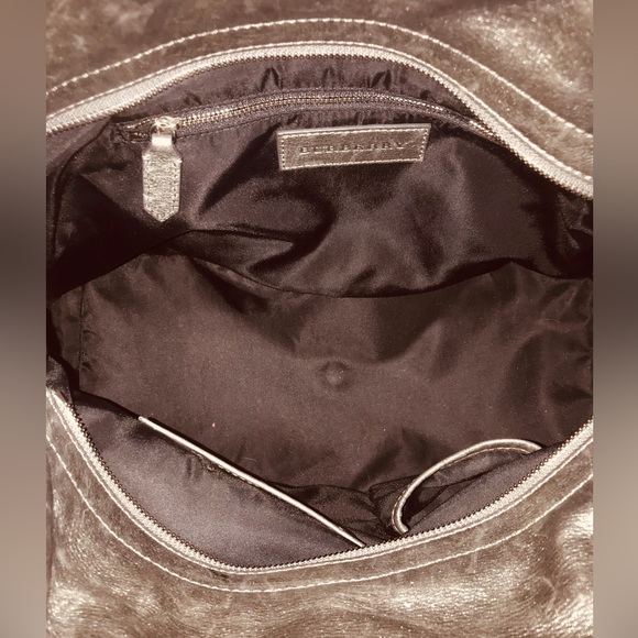 Authentic Burberry Tote Metallic Gray - Picture 10 of 10